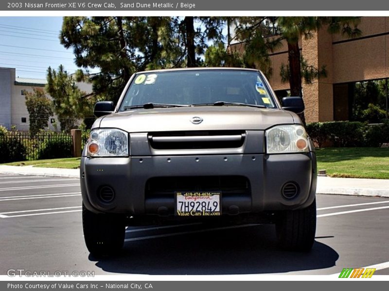 Sand Dune Metallic / Beige 2003 Nissan Frontier XE V6 Crew Cab