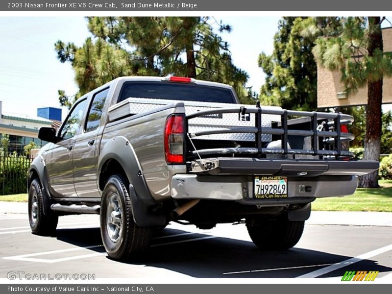Sand Dune Metallic / Beige 2003 Nissan Frontier XE V6 Crew Cab