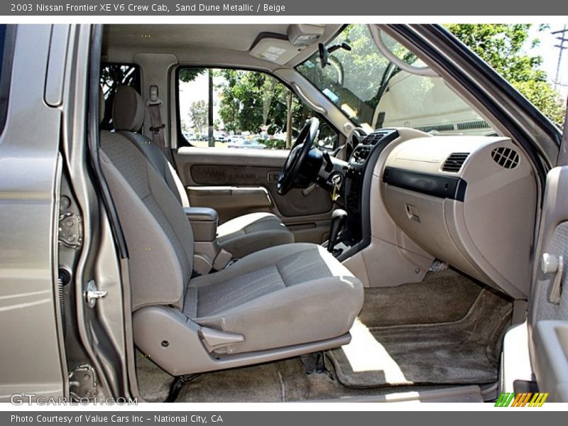 Sand Dune Metallic / Beige 2003 Nissan Frontier XE V6 Crew Cab