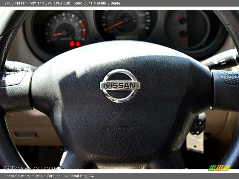 Sand Dune Metallic / Beige 2003 Nissan Frontier XE V6 Crew Cab