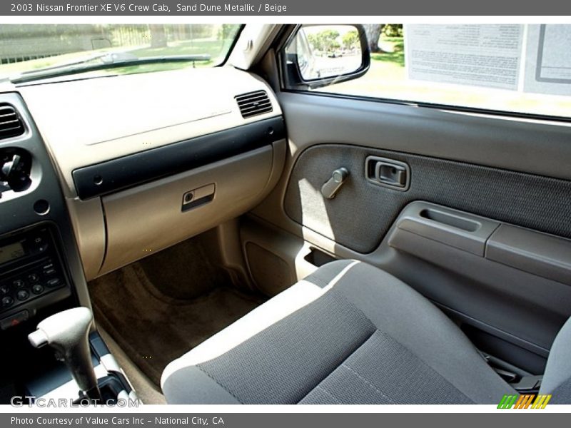 Sand Dune Metallic / Beige 2003 Nissan Frontier XE V6 Crew Cab