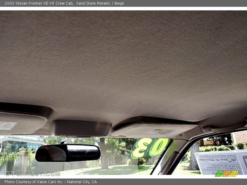 Sand Dune Metallic / Beige 2003 Nissan Frontier XE V6 Crew Cab
