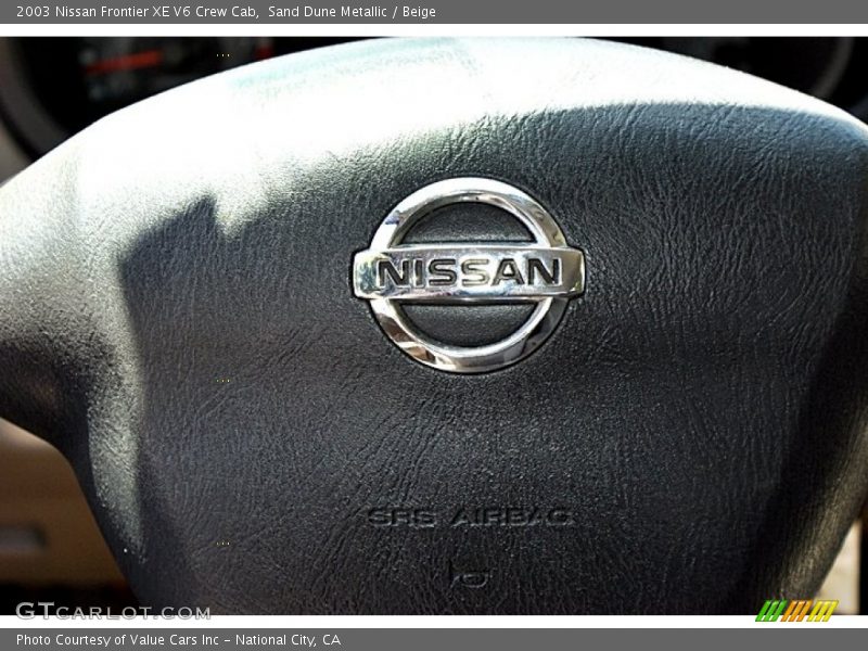 Sand Dune Metallic / Beige 2003 Nissan Frontier XE V6 Crew Cab