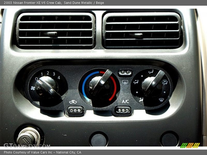 Sand Dune Metallic / Beige 2003 Nissan Frontier XE V6 Crew Cab