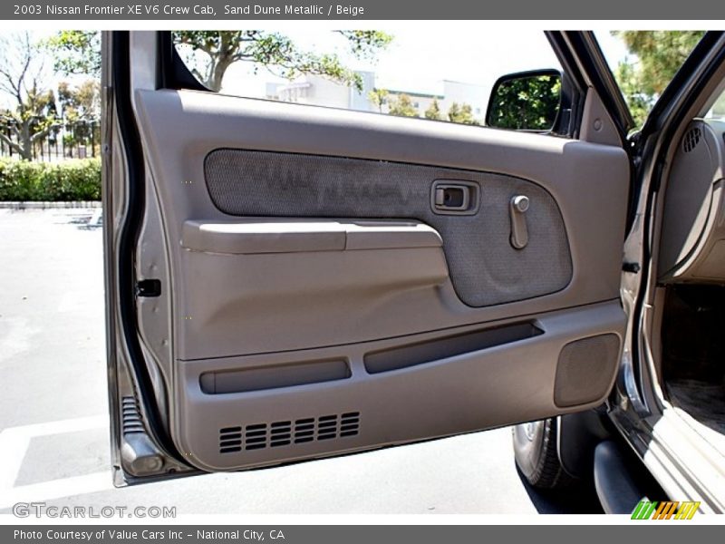 Sand Dune Metallic / Beige 2003 Nissan Frontier XE V6 Crew Cab