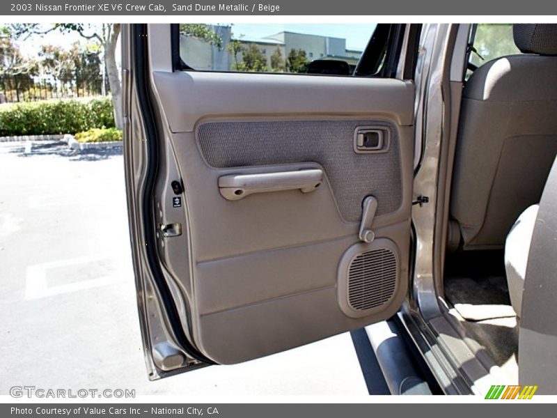Sand Dune Metallic / Beige 2003 Nissan Frontier XE V6 Crew Cab