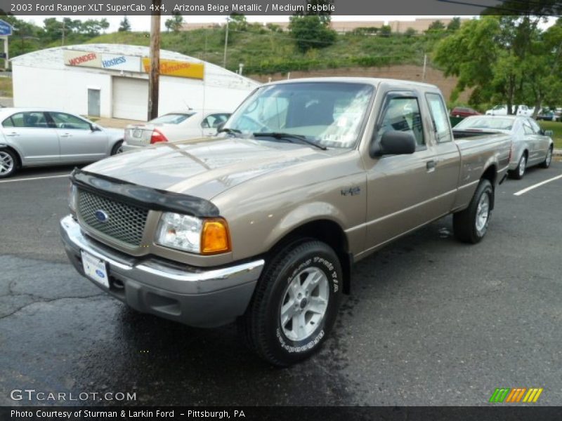 Arizona Beige Metallic / Medium Pebble 2003 Ford Ranger XLT SuperCab 4x4