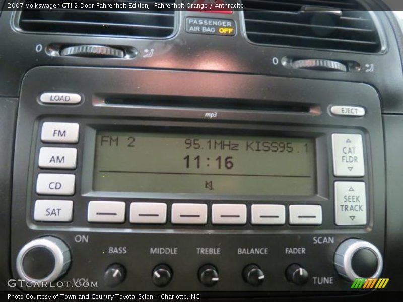 Fahrenheit Orange / Anthracite 2007 Volkswagen GTI 2 Door Fahrenheit Edition