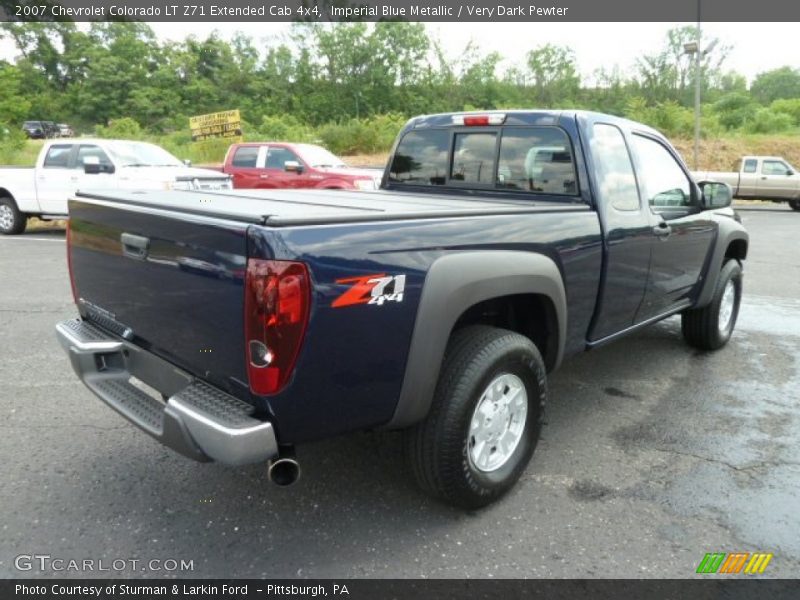 Imperial Blue Metallic / Very Dark Pewter 2007 Chevrolet Colorado LT Z71 Extended Cab 4x4