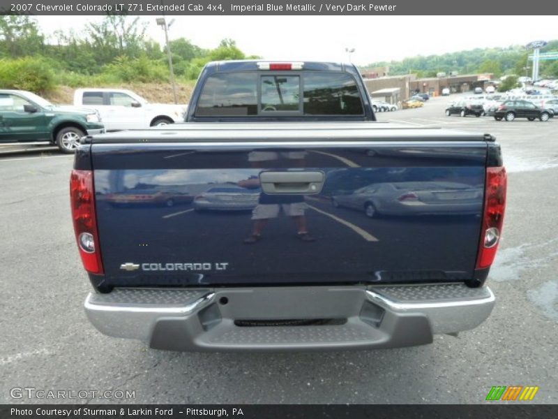 Imperial Blue Metallic / Very Dark Pewter 2007 Chevrolet Colorado LT Z71 Extended Cab 4x4