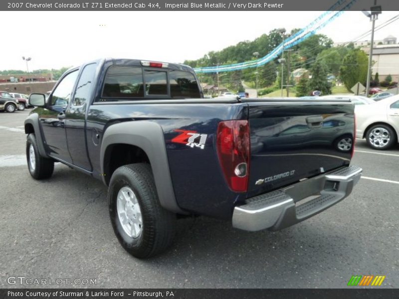 Imperial Blue Metallic / Very Dark Pewter 2007 Chevrolet Colorado LT Z71 Extended Cab 4x4