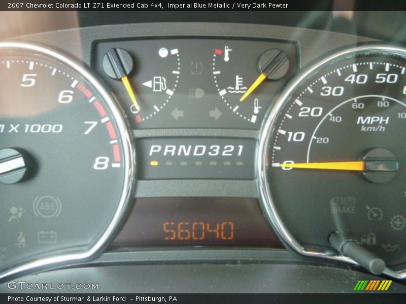 Imperial Blue Metallic / Very Dark Pewter 2007 Chevrolet Colorado LT Z71 Extended Cab 4x4