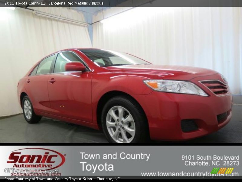Barcelona Red Metallic / Bisque 2011 Toyota Camry LE