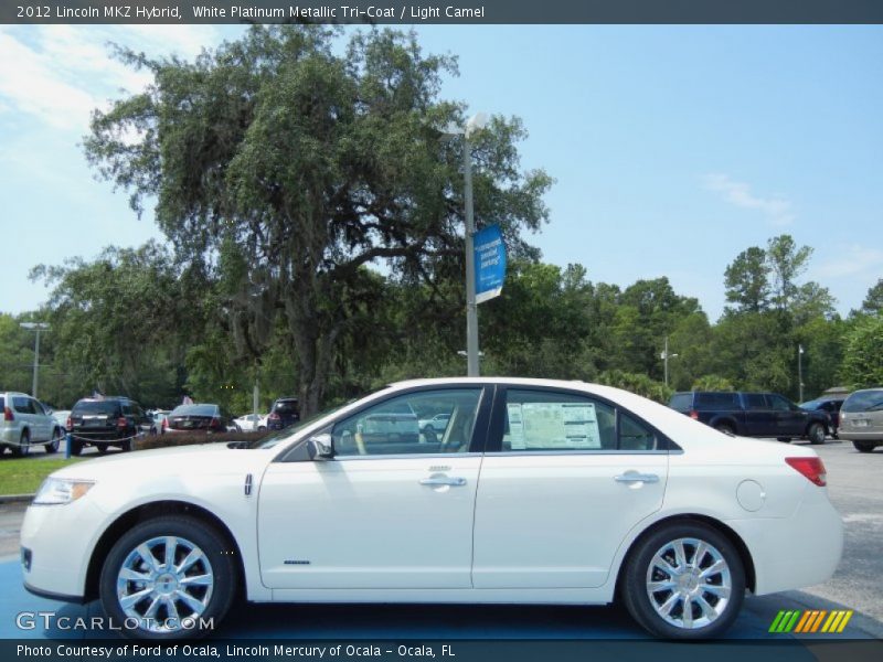 White Platinum Metallic Tri-Coat / Light Camel 2012 Lincoln MKZ Hybrid