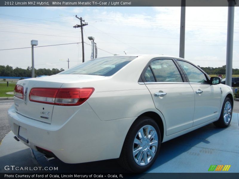 White Platinum Metallic Tri-Coat / Light Camel 2012 Lincoln MKZ Hybrid