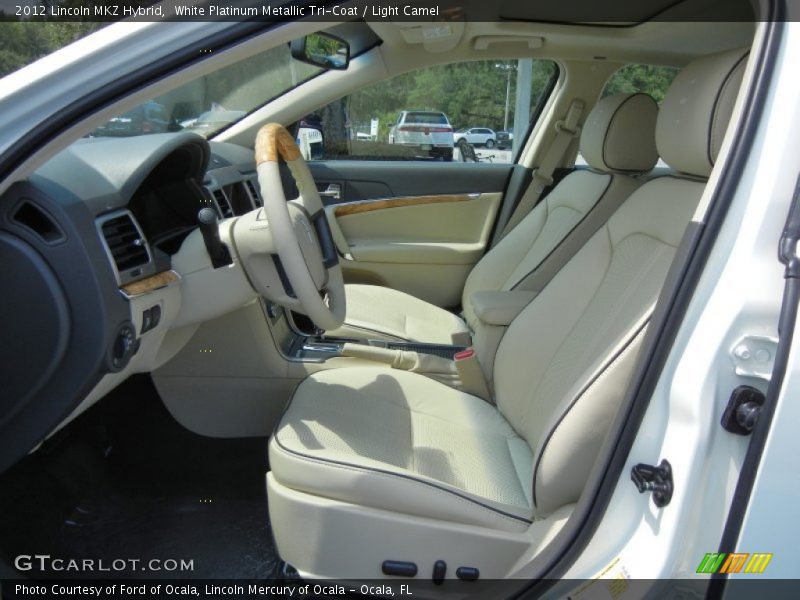 White Platinum Metallic Tri-Coat / Light Camel 2012 Lincoln MKZ Hybrid