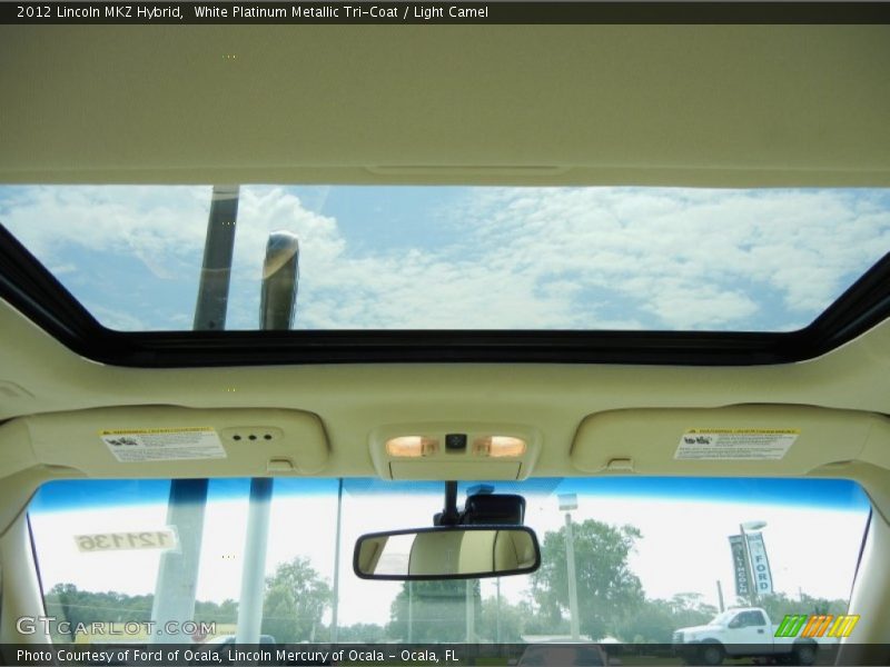 White Platinum Metallic Tri-Coat / Light Camel 2012 Lincoln MKZ Hybrid