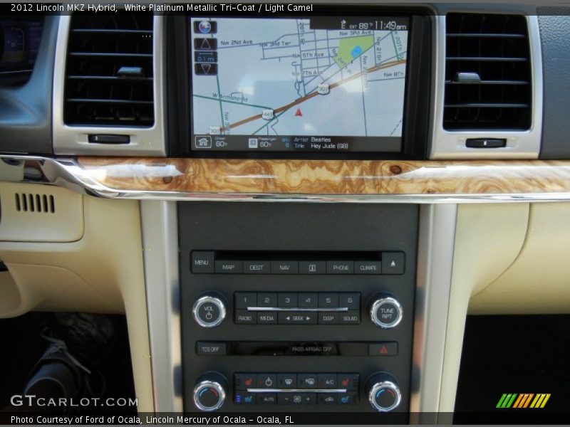 White Platinum Metallic Tri-Coat / Light Camel 2012 Lincoln MKZ Hybrid