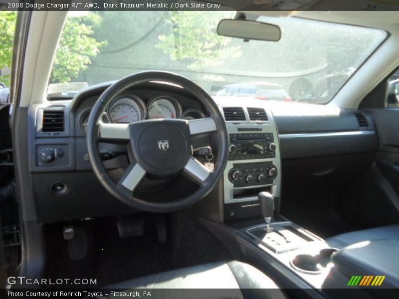 Dark Titanium Metallic / Dark Slate Gray 2008 Dodge Charger R/T AWD