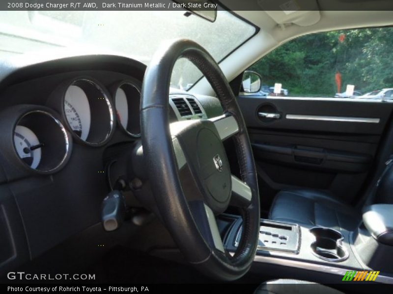 Dark Titanium Metallic / Dark Slate Gray 2008 Dodge Charger R/T AWD