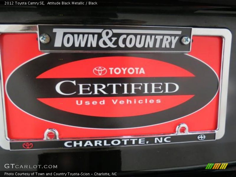 Attitude Black Metallic / Black 2012 Toyota Camry SE