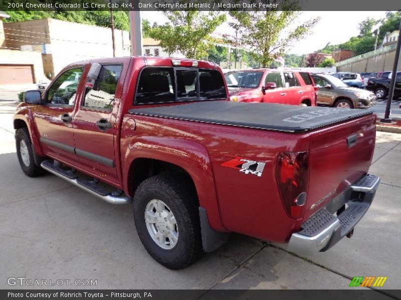 Dark Cherry Red Metallic / Medium Dark Pewter 2004 Chevrolet Colorado LS Crew Cab 4x4