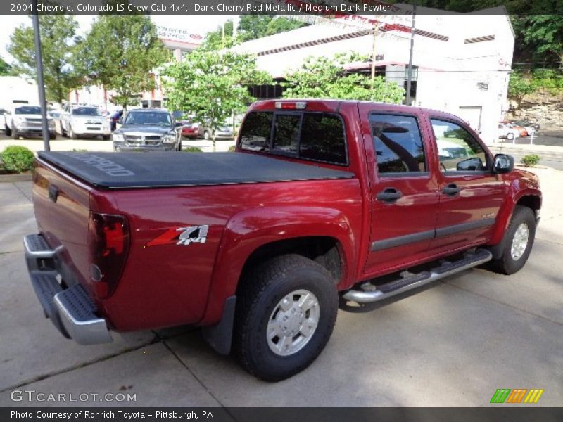 Dark Cherry Red Metallic / Medium Dark Pewter 2004 Chevrolet Colorado LS Crew Cab 4x4
