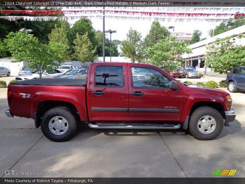 Dark Cherry Red Metallic / Medium Dark Pewter 2004 Chevrolet Colorado LS Crew Cab 4x4