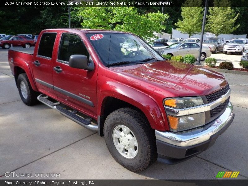 Dark Cherry Red Metallic / Medium Dark Pewter 2004 Chevrolet Colorado LS Crew Cab 4x4