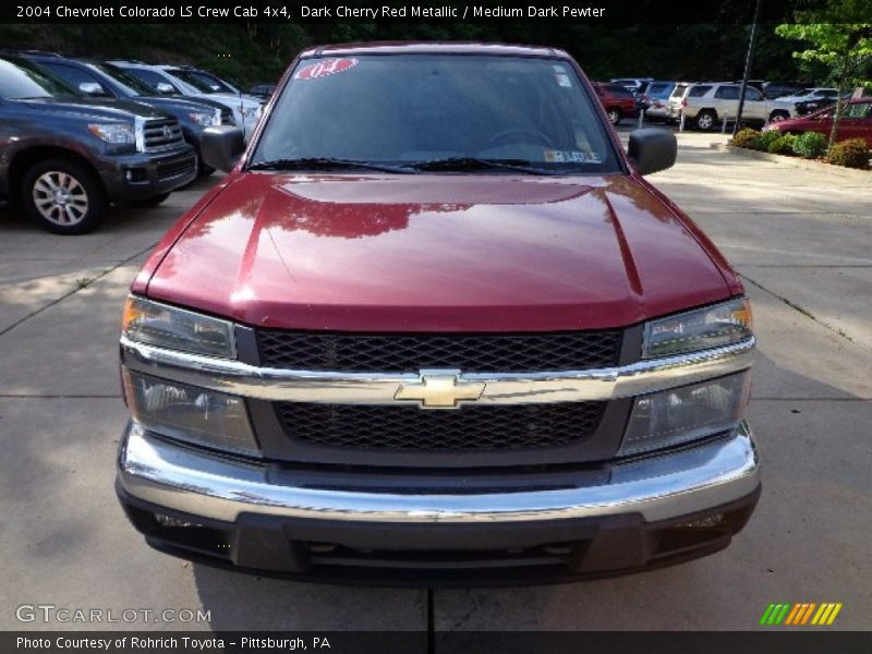 Dark Cherry Red Metallic / Medium Dark Pewter 2004 Chevrolet Colorado LS Crew Cab 4x4