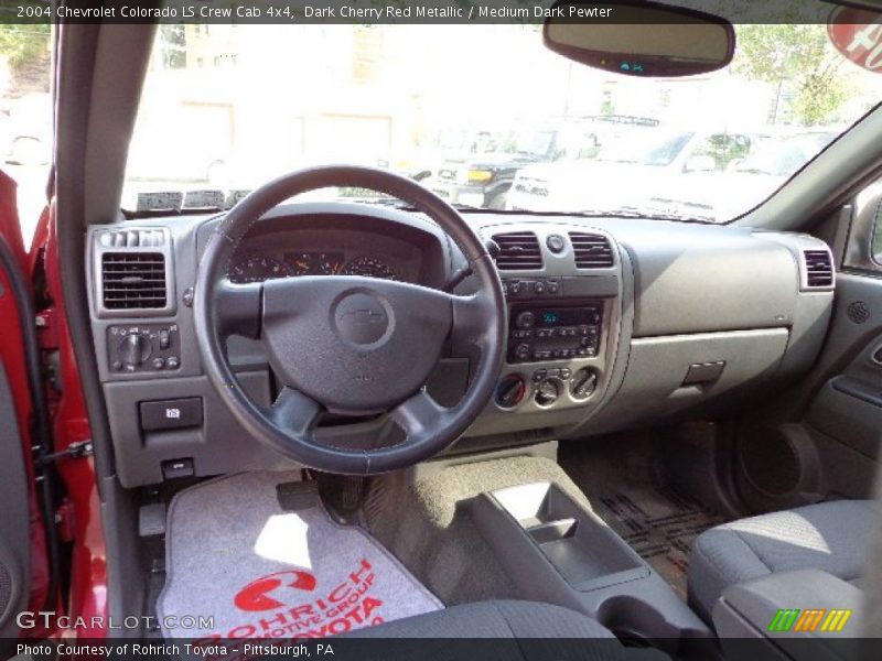 Dark Cherry Red Metallic / Medium Dark Pewter 2004 Chevrolet Colorado LS Crew Cab 4x4