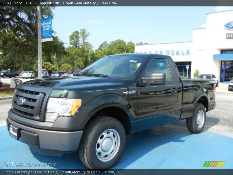 Green Gem Metallic / Steel Gray 2012 Ford F150 XL Regular Cab