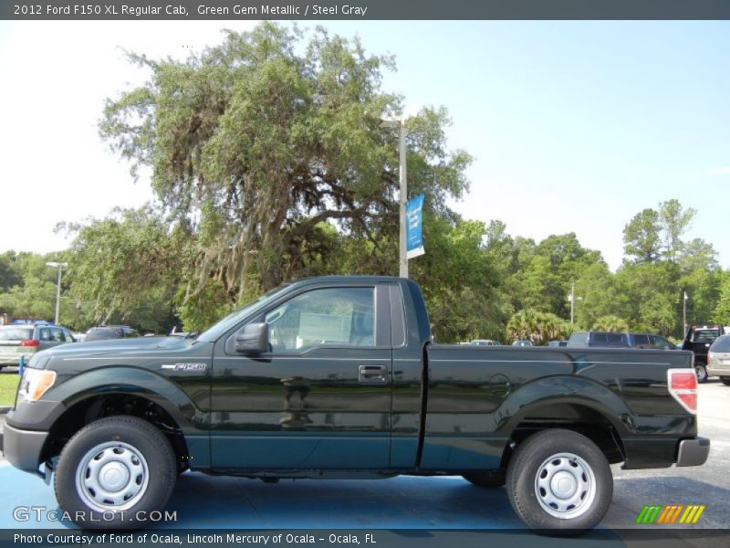 Green Gem Metallic / Steel Gray 2012 Ford F150 XL Regular Cab
