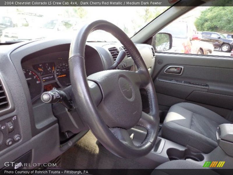 Dark Cherry Red Metallic / Medium Dark Pewter 2004 Chevrolet Colorado LS Crew Cab 4x4