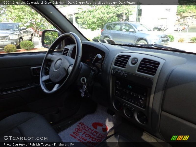 Dark Cherry Red Metallic / Medium Dark Pewter 2004 Chevrolet Colorado LS Crew Cab 4x4