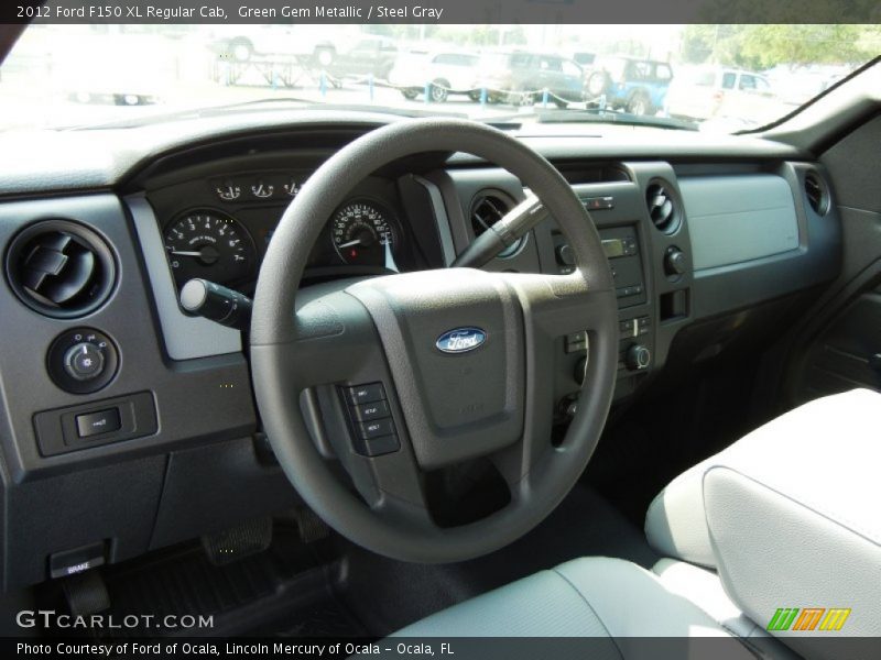 Green Gem Metallic / Steel Gray 2012 Ford F150 XL Regular Cab