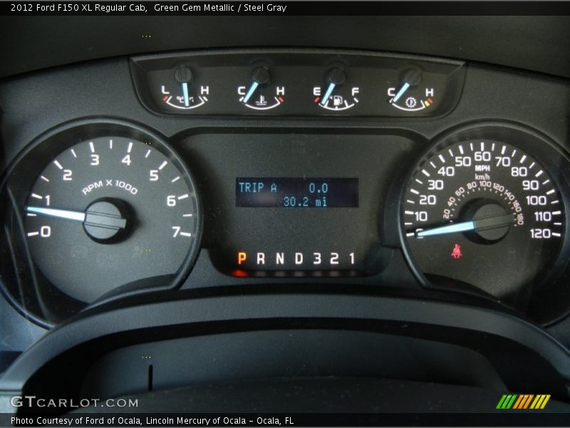 Green Gem Metallic / Steel Gray 2012 Ford F150 XL Regular Cab