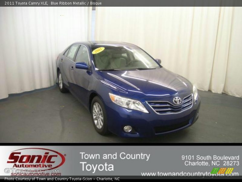Blue Ribbon Metallic / Bisque 2011 Toyota Camry XLE