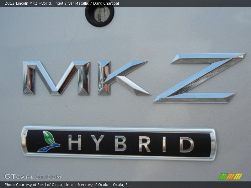 Ingot Silver Metallic / Dark Charcoal 2012 Lincoln MKZ Hybrid