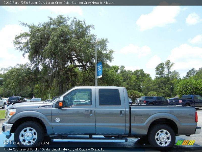 Sterling Grey Metallic / Black 2012 Ford F250 Super Duty Lariat Crew Cab