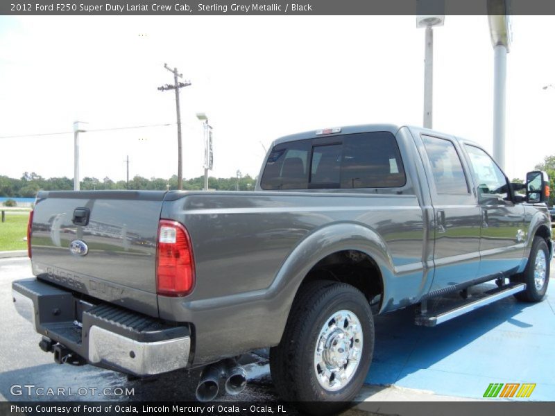 Sterling Grey Metallic / Black 2012 Ford F250 Super Duty Lariat Crew Cab