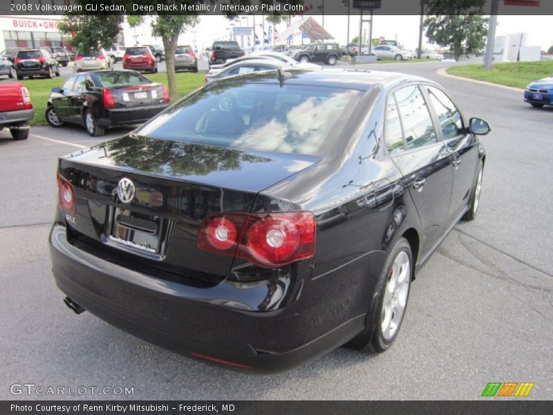 Deep Black Metallic / Interlagos Plaid Cloth 2008 Volkswagen GLI Sedan