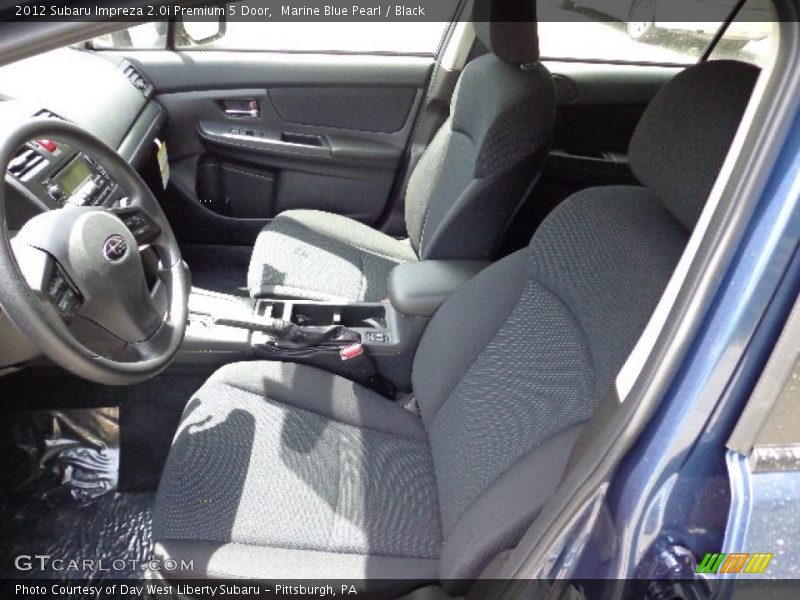 Marine Blue Pearl / Black 2012 Subaru Impreza 2.0i Premium 5 Door
