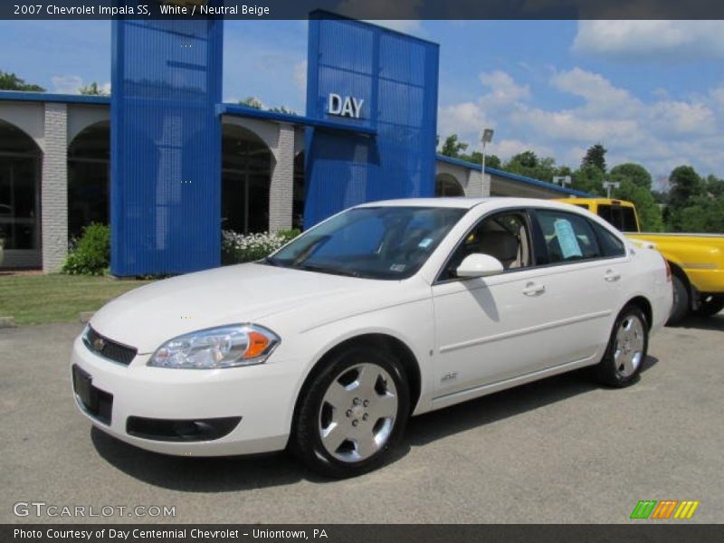 White / Neutral Beige 2007 Chevrolet Impala SS