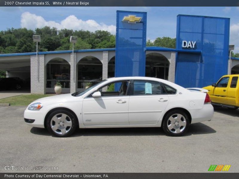 White / Neutral Beige 2007 Chevrolet Impala SS