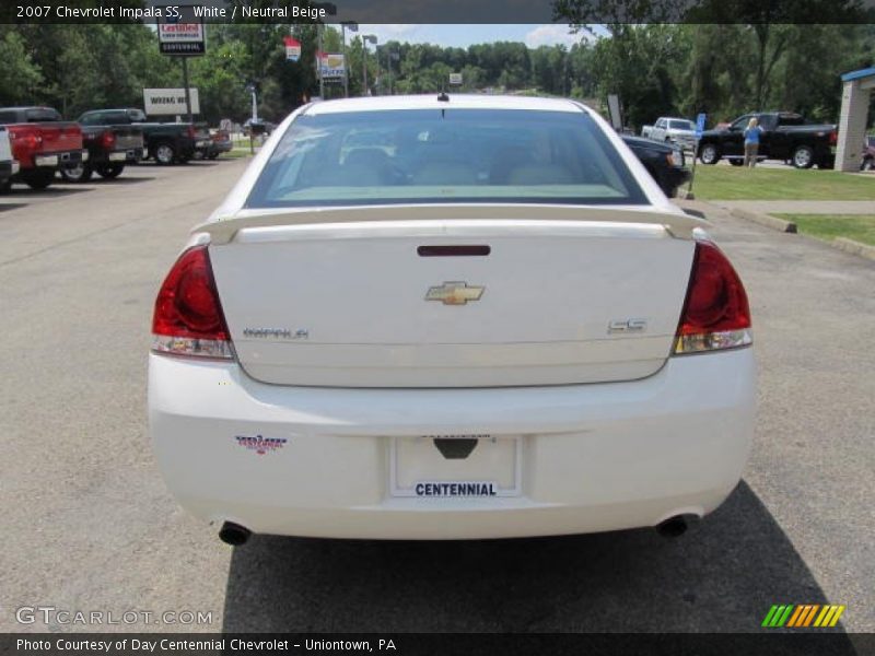 White / Neutral Beige 2007 Chevrolet Impala SS