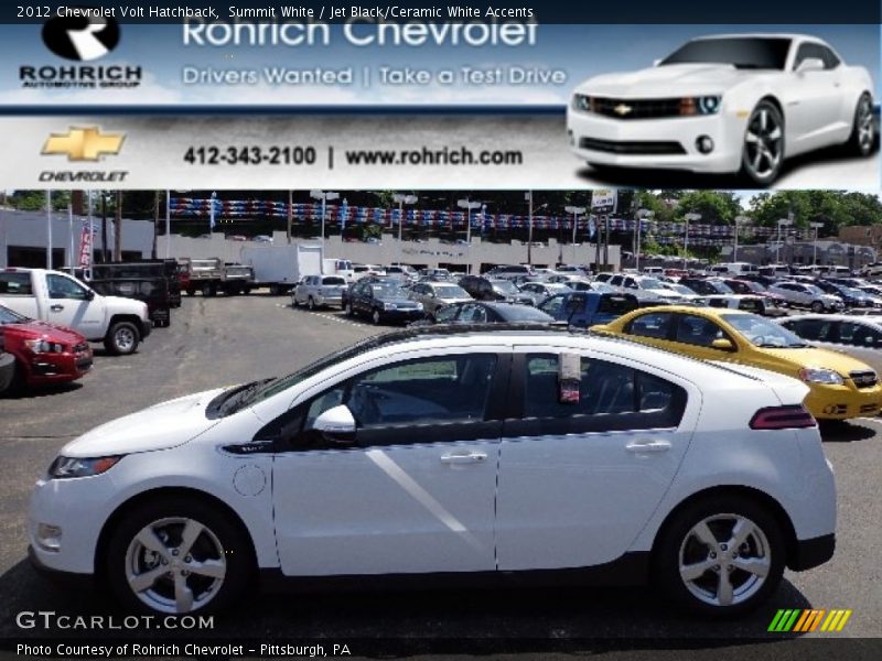 Summit White / Jet Black/Ceramic White Accents 2012 Chevrolet Volt Hatchback