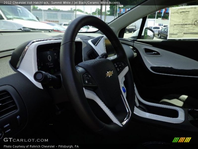 Summit White / Jet Black/Ceramic White Accents 2012 Chevrolet Volt Hatchback