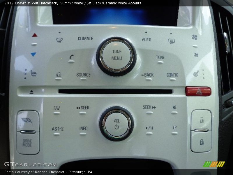 Controls of 2012 Volt Hatchback