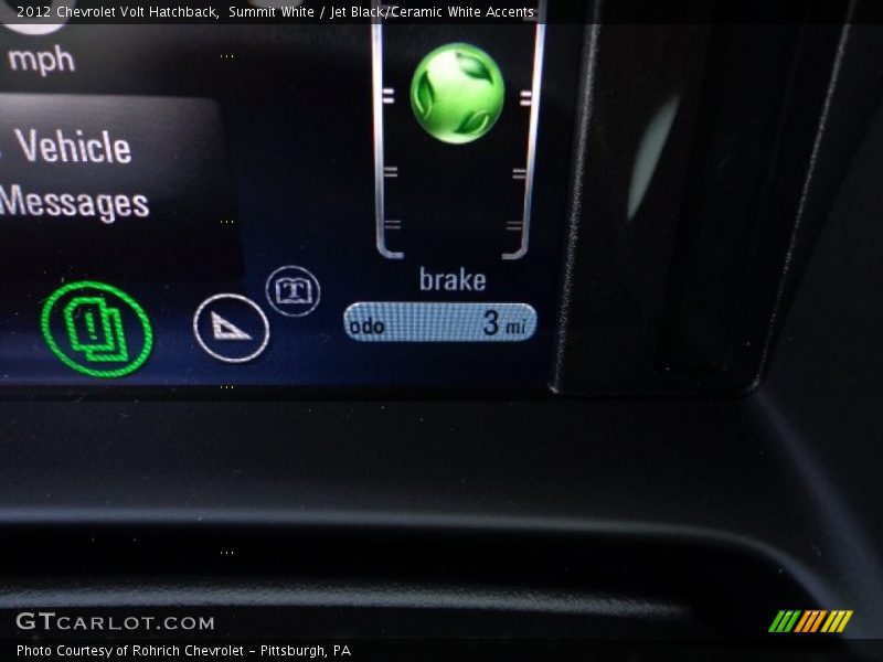 Summit White / Jet Black/Ceramic White Accents 2012 Chevrolet Volt Hatchback